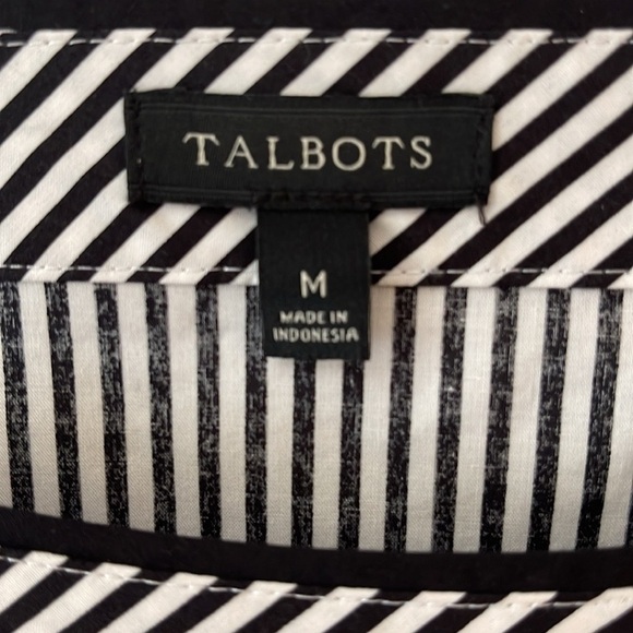 Talbots Stripe Cotton Top Size M - Picture 3 of 8